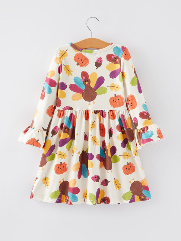 thanksgiving-turkey-print-girls-dress Rylee Faith Designs - Sophia's StyleDress-1